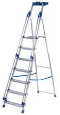 Image of WERNER ALUMINIUM PLATFORM STEP 7 TREAD 7050718 WITH SIDE HANDRAILS