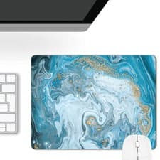 Image of Black Fabric Mouse Mat Pad High Quality 5mm Thick Non Slip Foam 25cm x 21cm UK