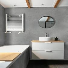 Image of Concrete Grey Shower Wall Panels 1.2m x 2400mm x 10mm Easy To install Wall Panel