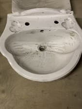 Image of White Shell Shape Basin No Pedestal 550mm New Old Stock