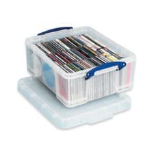 Image of Really Useful Durable Plastic Lidded Storage Box 18 LITRE Clear *FREE DELIVERY*