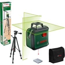 Image of Bosch ADVANCEDLEVEL 360 Self Levelling Cross Line Green Laser Level Tripod Set