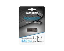 Image of Samsung BAR Plus 512GB USB Flash Drive - 400MB/s, USB 3.2 Gen 1, Type-A, Metal