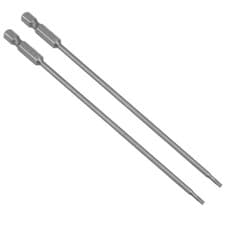 Image of 2Pcs 1/4" Hex Shank 150mm Length Magnetic Torx Security T8 Screwdriver Bit S2