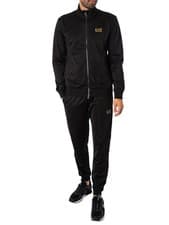 Image of EA7 Men's Logo Zip Tracksuit, Black