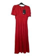 Image of The Kooples Jacquard Dots Dress Red - Size 0/UK 6 NEW WITHTAGS