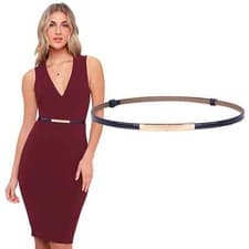 Image of Slim Women Belt with skinny look- Adjustable length from 20 -38 inch