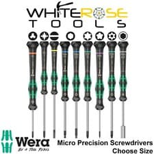 Image of Wera Micro Precision Screwdrivers Kraftform Slotted Phillips Torx Pozi Nutdriver
