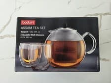 Image of Bodum Assam Tea Set Teapot and 2 Glassed