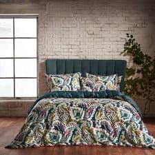 Image of EW by Edinburgh Weavers Aretha Paisley Premium Cotton Sateen Duvet Set