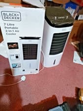 Image of BLACK+DECKER Portable 2-in-1 Air Cooler – 7L Tank, 65W, White
