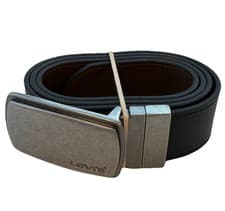Image of Levis Plaque Reversible Leather Belt Black / Brown Mens Size W32 / 85cm New
