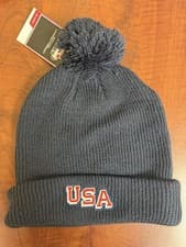 Image of Nike 2026 Olympics Team USA Hockey Beanie Hat with Pom