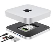Image of USB-C Hub Mac Mini M1/M2/M4/STUDIO SATA Hard Drive Type-C or SSD Case Enclosure