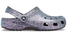 Image of Crocs Black / Multi Classic Glitter Clog Shoes Size 13W/11M