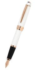 Image of Cross Bailey Pearlescent White Lacquer Fountain Pen with Rose Gold appointments