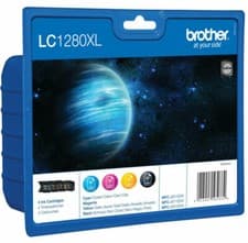 Image of Genuine Brother LC1280XL Ink Cartridges Black Cyan Magenta Yellow Set - Vat Inc