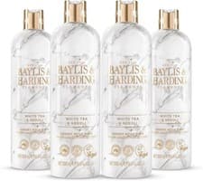 Image of 4x Baylis & Harding White Tea & Neroli Luxury Body Wash 500ml, 2000ml total