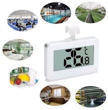 Image of Waterproof Digital LCD Fridge Freezer Thermometer Wireless With Hanging Hook New