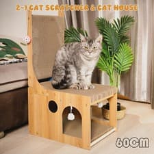 Image of Cat Box Scratcher Scratching Board Pad Heavy Duty Corrugated Cardboard Kitten