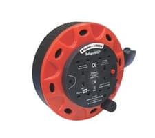 Image of 4 Way 15 Metre Extension 10m 5m Leads Reel 13 Amp Socket Cable Electrical UK