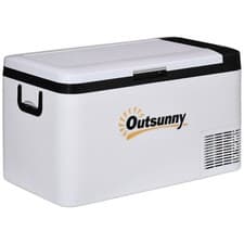 Image of 12V Portable Car Refrigerator with Inner LED Light Indoor Outdoor, 25L Outsunny