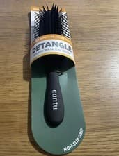 Image of Cantu Sturdy Hair Detangling Brush No Slip Grip, Long Bristle Black