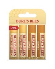 Image of Burt's Bees Lip Balm Multipack, 4.25 g (Pack of 4), multicoloured