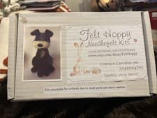Image of Felt Hoppy Dog Needle Felt Kit BNIB Craft Kit Gift Present