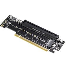 Image of PCIE X16 to X8+X4+X4 Splitter Adapter M.2 NVME Port Expansion Riser Card