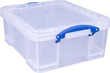 Image of Really Useful Clear Plastic Storage Box 18 Litre Clear