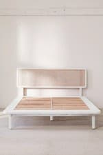 Image of Urban Outfitters Marte Rattan White King Bed R36 Rrp £649.00