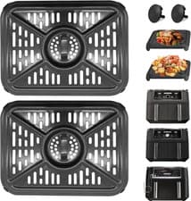 Image of Air Fryer Grill Plate for Ninja Foodi AF400UK 9.5L 6 in1 DualZone 2 Drawers Air