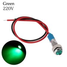 Image of Green White 6mm 3V 5V 6V 9V 12V 24V 220V LED Metal Indicator Light Signal Lamp