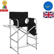 Image of 26" Tall Portable Folding Directors Chair with Side Table - 300 lbs Capacity