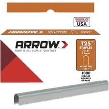 Image of Arrow T25 Staples 11mm 1000 Pack for Low Voltage Wire Cable Staple Gun T25