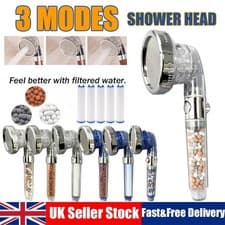 Image of New Shower Head 3 Mode High Pressure/SPA Water Saving Filters Adjustable Ionic