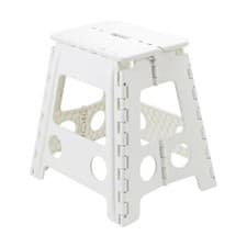 Image of Large Multi-Purpose Fold Step Stool Plastic Home Kitchen Foldable Easy Storage