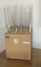 Image of LSA Arc 4 x Stackable Highball Tall Slim Fine Glass, 550ml, Clear