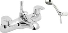 Image of Deva ADORE106 Adore Chrome Deck Mounted Bath Shower Mixer Tap inc Hose & Handset