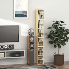 Image of 204 CD Storage Unit, Storage Tower for Living Room, Home Office