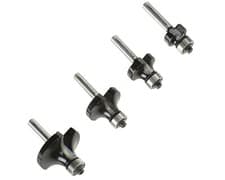 Image of Lumberjack 4Pcs 1/4" Shank Round Over Beading Edging Router Bit Woodworking Set