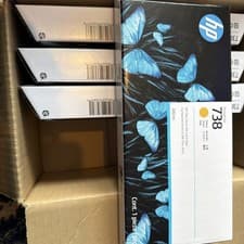 Image of New Original HP 738 DesignJet T850/T950 Ink Cartridge 300ml Yellow- Exp July2027