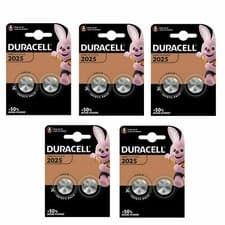 Image of 10 x Duracell CR2025 3V Lithium Coin Cell Battery 2025 DL/BR2025 Longest Expiry