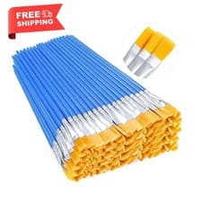 Image of 50Pcs Fine/Flat Tip Paint Brushes,Small Brush Bulk for Detail Painting, Blue