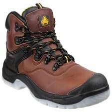 Image of Amblers FS197 Shock Absorbing Waterproof Lace up Safety boots Brown SRC Leather