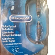 Image of Bandridge Premium 5m Digital Optical Audio Cable Fibre Optic Audio Lead TOSlink