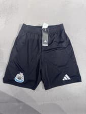 Image of Adidas Newcastle United Black Shorts - Kids Size Age 13-14