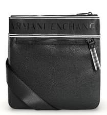 Image of Armani Exchange 2610 AF22662 Tape Design Cross Body Messenger Bag Black