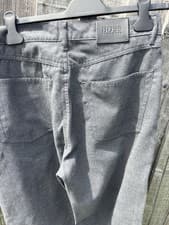 Image of Hugo Boss Men’s Polyester & Viscose Trousers Straight Fit Size W34L 32  Grey